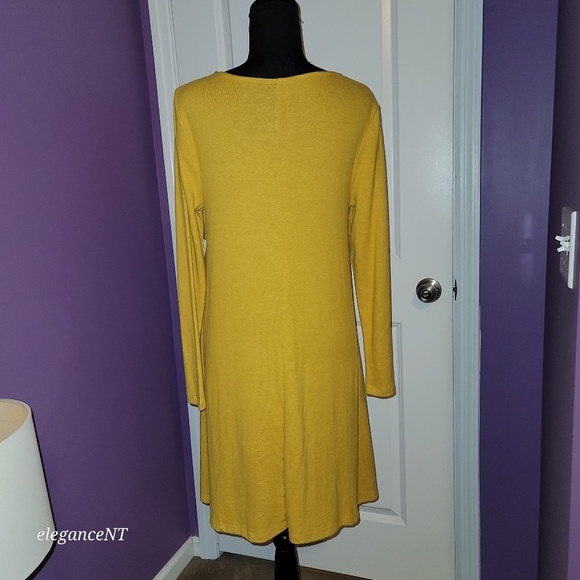 Old Navy Gold Swing Style L/S Dress Sz: M NWT - Picture 5 of 8